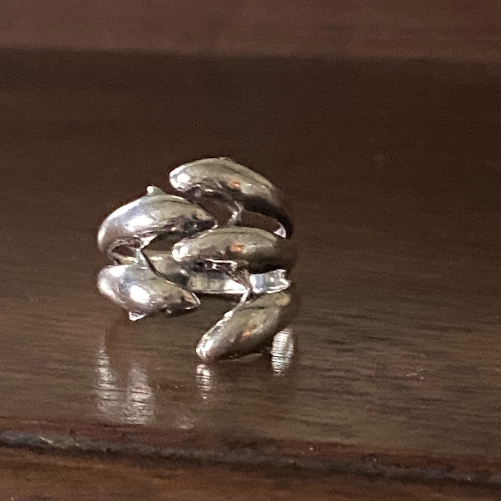 Sterling Dolphins Ring